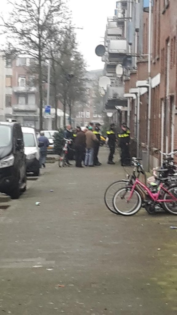 Policemen evicting an apartment