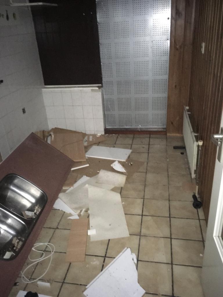 Kitchen destroyed by Vestia.